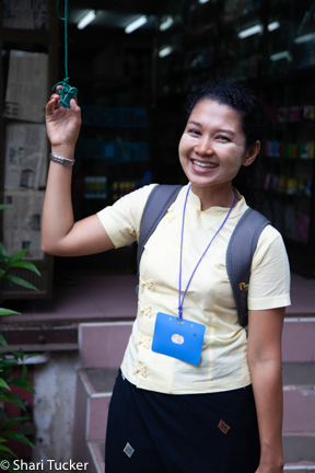 Female tour guide in Myanmar